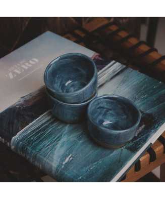 Blue Rustic Tea Cup 100ml - Jira Ceramics