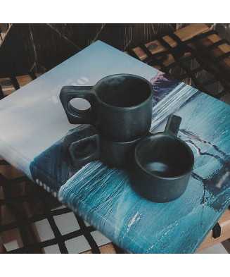 Black Rustic Espresso Cup 80ml - Jira Ceramics