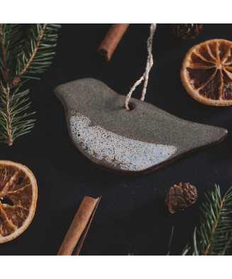 Bird Rustic Christmas Ornament - Jira Ceramics