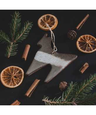 Chamois Rustic Christmas Ornament - Jira Ceramics