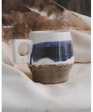 Blue Aurora Rustic Mug 400ml - Jira Ceramics