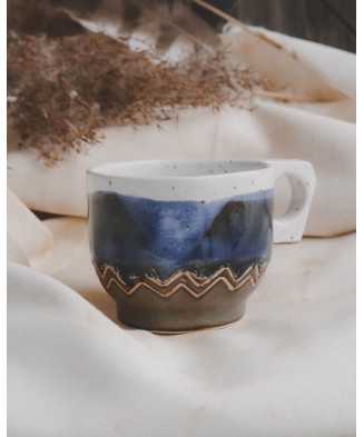 Blue Aurora Rustic Cup 250ml - Jira Ceramics