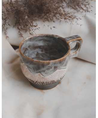 Brown Rustic Mountain Cup 250ml - Jira Ceramics