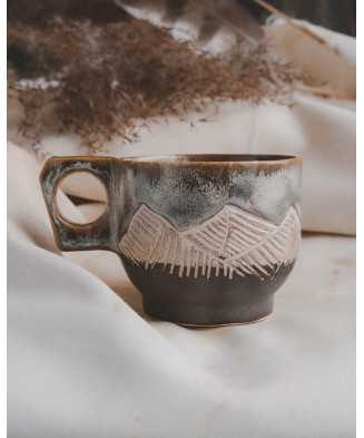 Brown Rustic Mountain Cup 250ml - Jira Ceramics