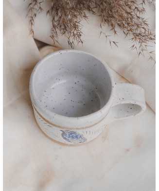 White Blue Jay Bird Mug 250ml - Jira Ceramics