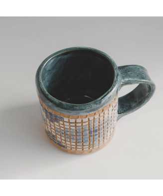 Niebieski Kubek Indiański 330ml - Jira Ceramics