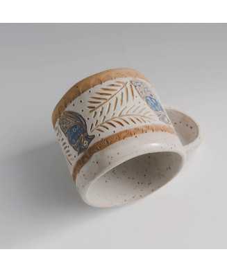 Biały Kubek Modrosójka 250ml - Jira Ceramics
