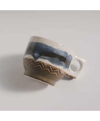 Blue Aurora Rustic Cup 250ml - Jira Ceramics