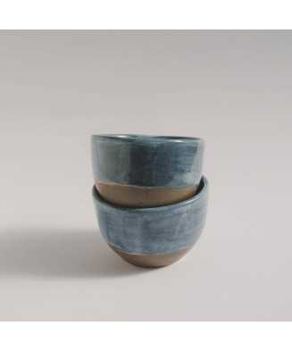Blue Rustic Tea Cup 100ml - Jira Ceramics