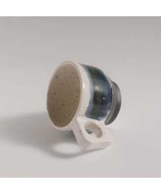 Blue Northern Lights Rustic Cup 250ml - Jira Ceramics