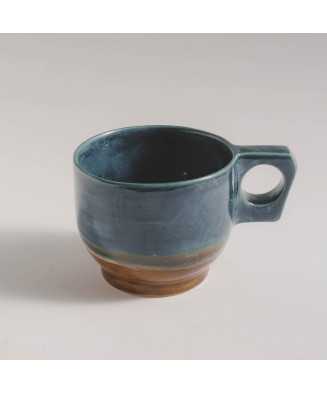 Niebieska Miodowa Rustykalna Filiżanka 250ml - Jira Ceramics