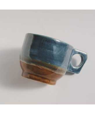 Niebieska Miodowa Rustykalna Filiżanka 250ml - Jira Ceramics