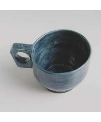 Niebieska Rustykalna Filiżanka 250ml - Jira Ceramics