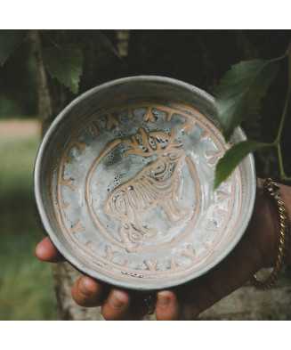 Grey Rustic Reindeer Bowl 13,5 cm - Jira Ceramics