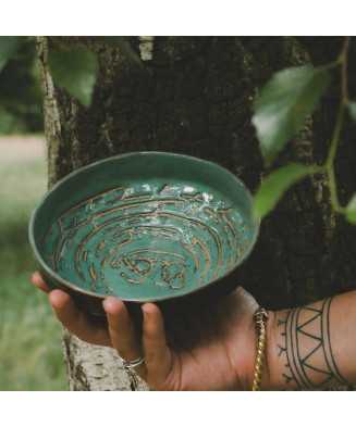 Green Rustic Bear Bowl 15,5 cm - Jira Ceramics